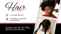 White Professional Hair Styling Services Business Card template