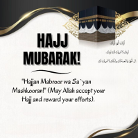 白色 Hajj Celebration Wpis na Instagrama Template