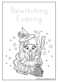White Professional Halloween Kids Worksheets A4 template