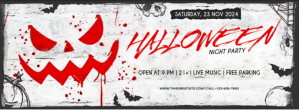 White Professional Halloween Night Party Facebook Cover Photo template