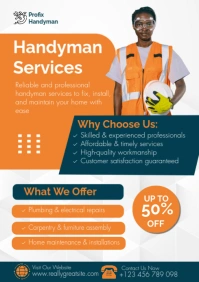 White Professional Handyman Services Advertisement Template A2