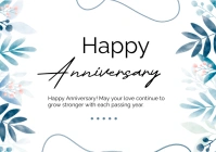 White Professional Happy Anniversary A3 template