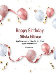 White Professional Happy Birthday Cards Flyer (us Letter) template