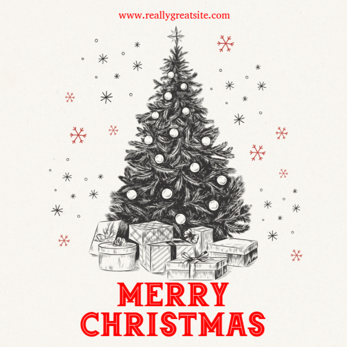White Professional Happy Christmas Instagram Post Template | PosterMyWall