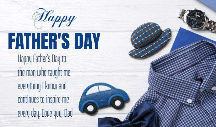 White Professional Happy Father's Day Tag 标记 template