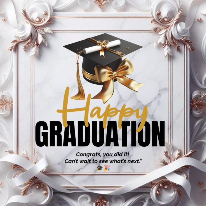 White Professional Happy Graduation Instragr Instagram Post Template ...