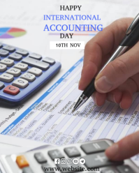 White Professional Happy International Accounting Day  Instagram Portrait template