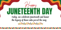 White Professional Happy Juneteenth Freedom Day  Eventbrite Banner template