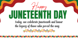 White Professional Happy Juneteenth Freedom Day  Eventbrite Banner template
