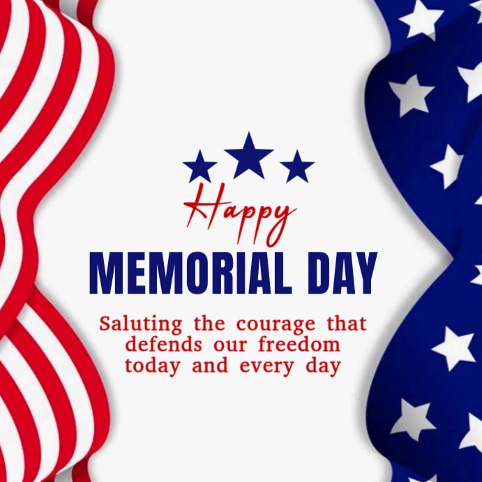White Professional Happy Memorial Day Instagram Post Template ...