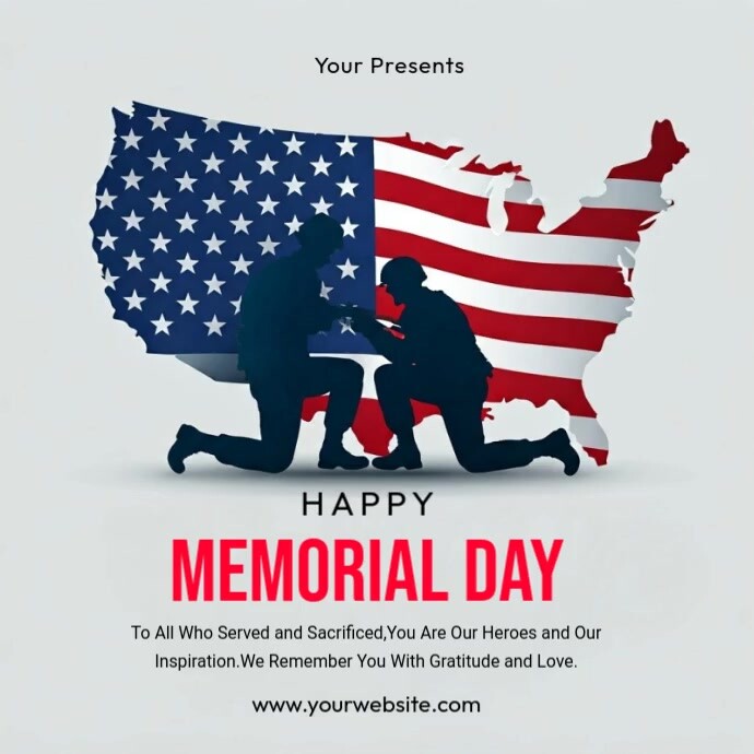 White Professional Happy Memorial Day Instagram Post Template ...