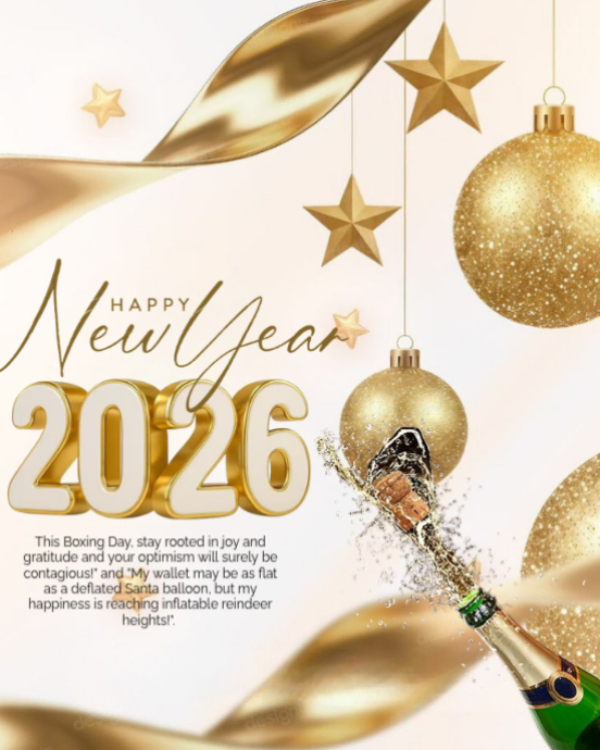 White Professional Happy New Year Greeting, Instagram Portrait Template ...