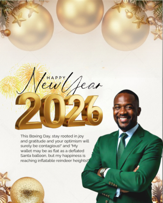 White Professional Happy New Year Greeting, Instagram Portrait Template ...