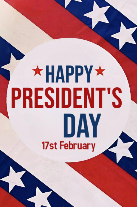 White Professional Happy Presidents Day  Pinterest Graphic template