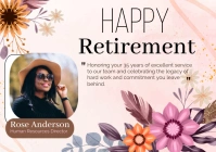 White Professional Happy Retirement  A2 template