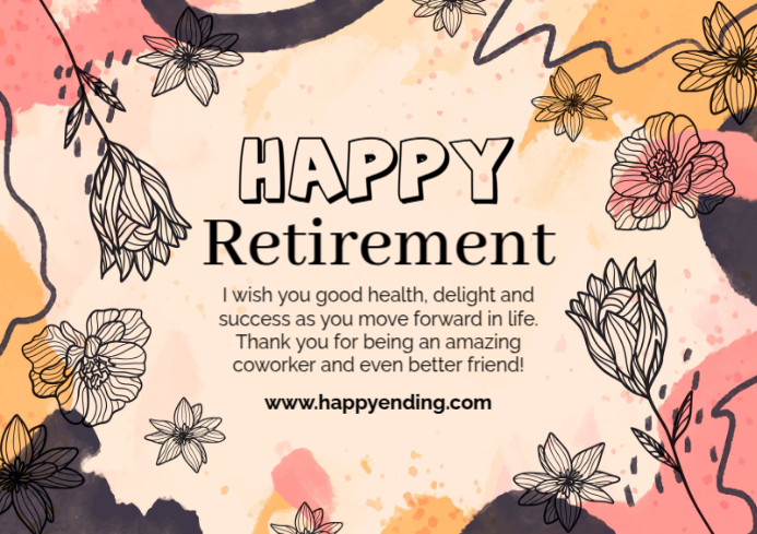 White Retirement A1 Template | PosterMyWall