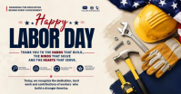 White Labor Day Celebration delt Facebook-billede Template