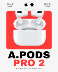 White Professional Headphone Brand Instagram Portrait template