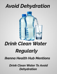 White Professional Health Advice On Drinking Clean Water  Flyer (us Letter) template