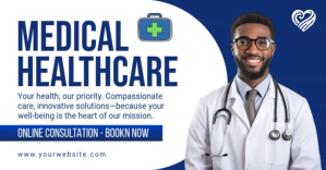 White Professional Health Facebook Shared Image template