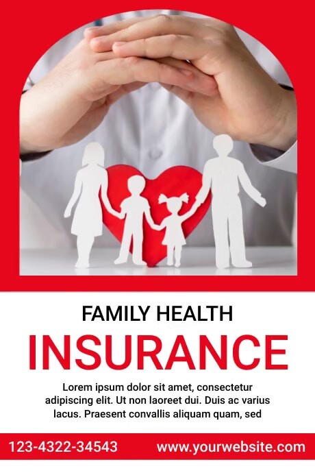 White Professional Health Insurance Poster Template | PosterMyWall
