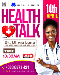 白色 Health Talk Event Instagram Portrait Template