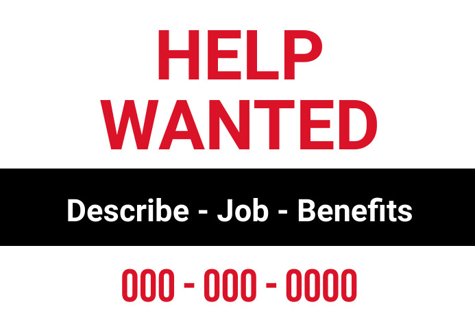 Plantilla de White Professional Help Sign A4 | PosterMyWall