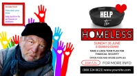 White Professional Help The Homeless Digital template