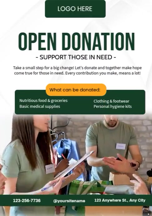 White Professional Helpthose In Need A4 template
