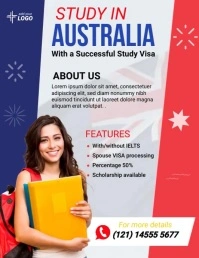 White Professional  Higher Education Flyer (u template