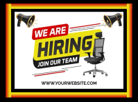 White Hiring Announcement Sinal de jardim Template
