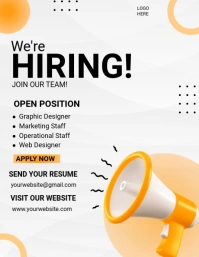 White Professional Hiring  Flyer (us Letter) template