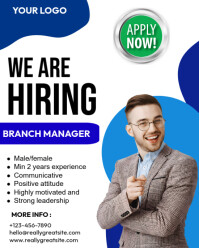White Professional Hiring Instagram Portrait template