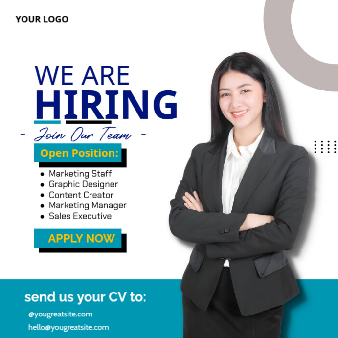 Copy of White Professional Hiring Instagram Post | PosterMyWall