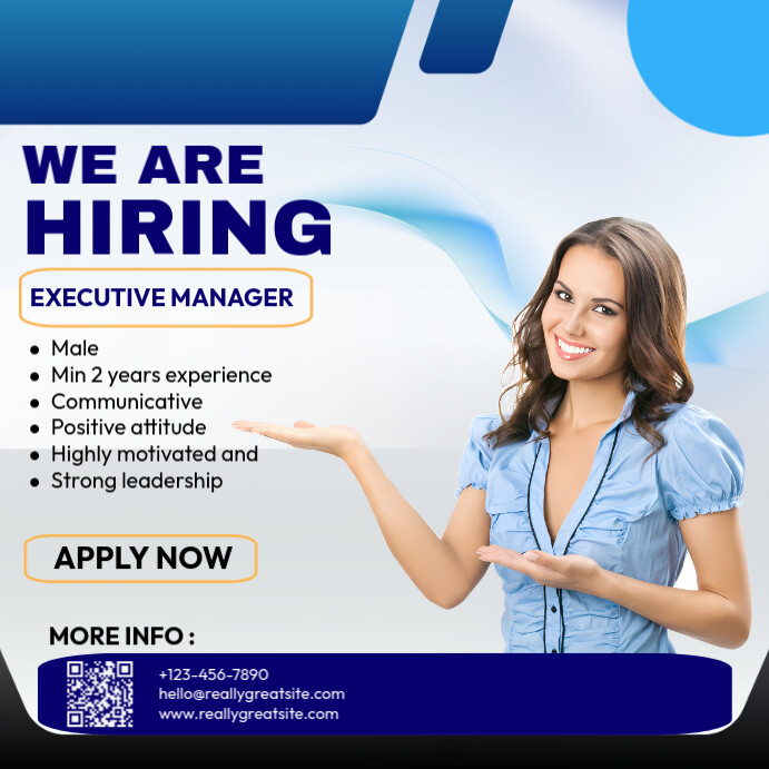 Copy of White Professional Hiring Instagram Post | PosterMyWall