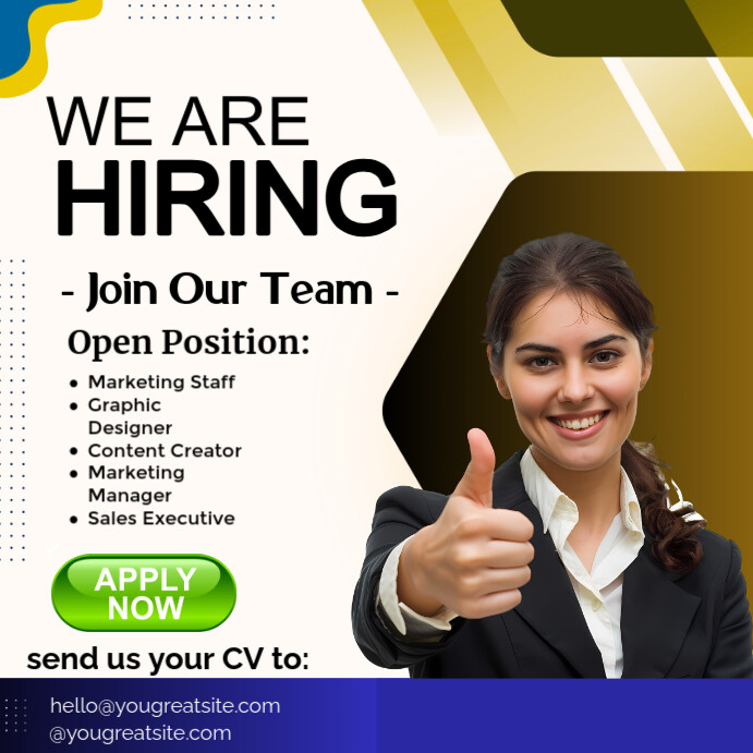 White Professional Hiring Instagram Post template