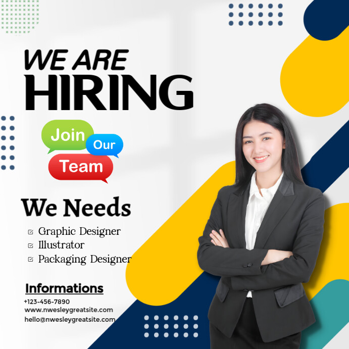 White Professional Hiring Instagram Post template