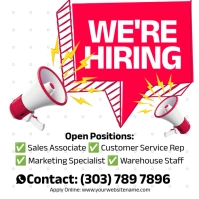 White Professional Hiring Instagram Post template