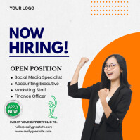 White Professional Hiring Instagram Post template