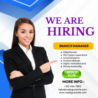 White Professional Hiring Instagram Post template