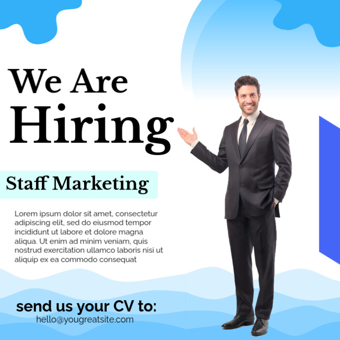 White Professional Hiring Instagram Post template