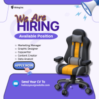 White Professional Hiring Instagram Post template