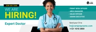 White Professional Hiring  Linkedin Banner template