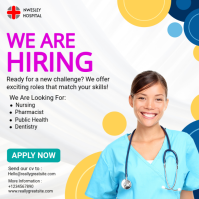 White Professional Hiring Square (1:1) template