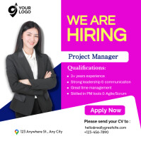White Professional Hiring Square (1:1) template