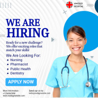 White Professional Hiring Square (1:1) template