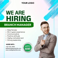 White Professional Hiring Square (1:1) template