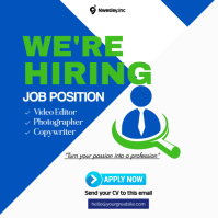 White Professional Hiring Square (1:1) template