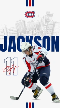 White Professional Hockey Player Signing Instagram Story template