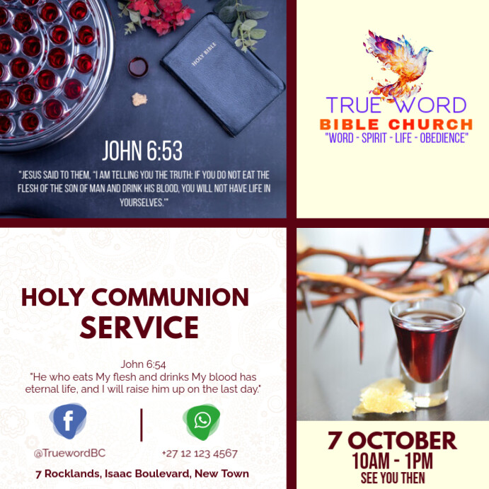 White Professional Holy Communion  Instagram template